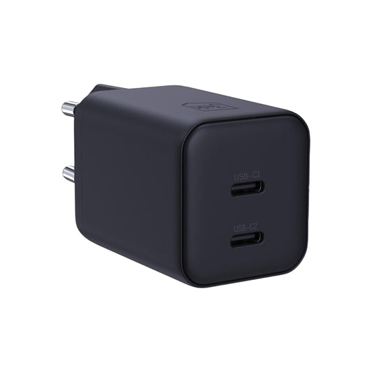 Caricatore da rete 3MK Hyper, 45W, 2 x USB-C, Nero