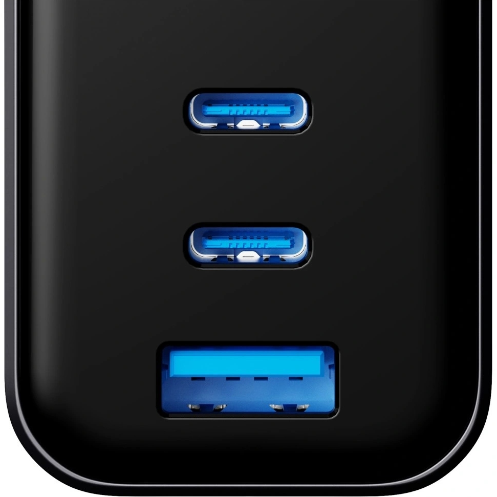 Caricatore da rete 3MK InCharge Lumin Display, 67W, 5A, 1 x USB-A - 2 x USB-C, Nero