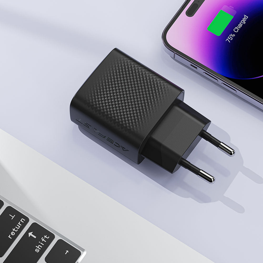 Caricabatterie Retea Acefast A104, 25W, 3A, 1 x USB-C, Nero
