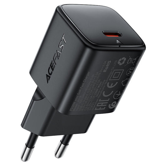 Acefast A118 Network Charger, 30W, 3A, 1 x USB-C, Black