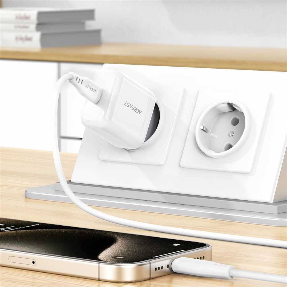 Caricabatterie Retea Acefast A130, 20W, 3A, 1 x USB-C, Bianco