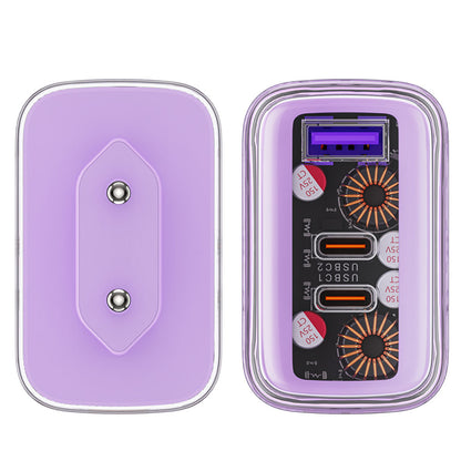 Caricabatterie Retea Acefast A45 Exploration, 65W, 3.25A, 1 x USB-A - 2 x USB-C, Viola