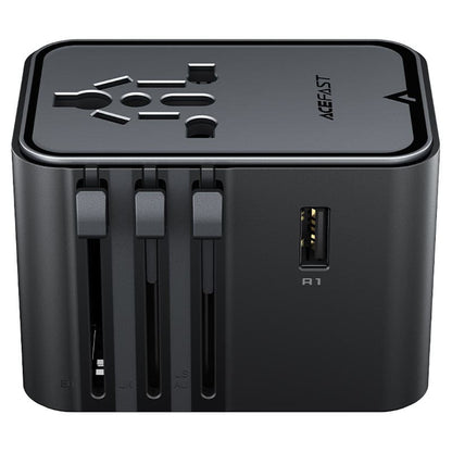 Acefast Z8 Travel Network Charger, 45W, 3A, 2 x USB-A - 3 x USB-C, Black