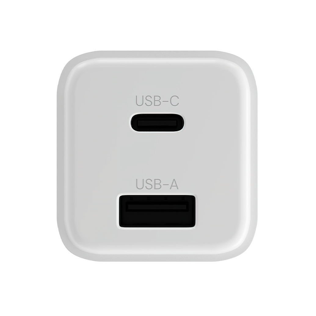 Caricabatterie Rete Allity. ATC-01-30WAC Mini, 30W, 3A, 1 x USB-A - 1 x USB-C, Bianco