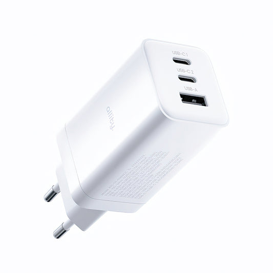 Caricabatterie Rete Allity. ATC-01-65WACC Fast, 65W, 3.25A, 1 x USB-A - 2 x USB-C, Bianco