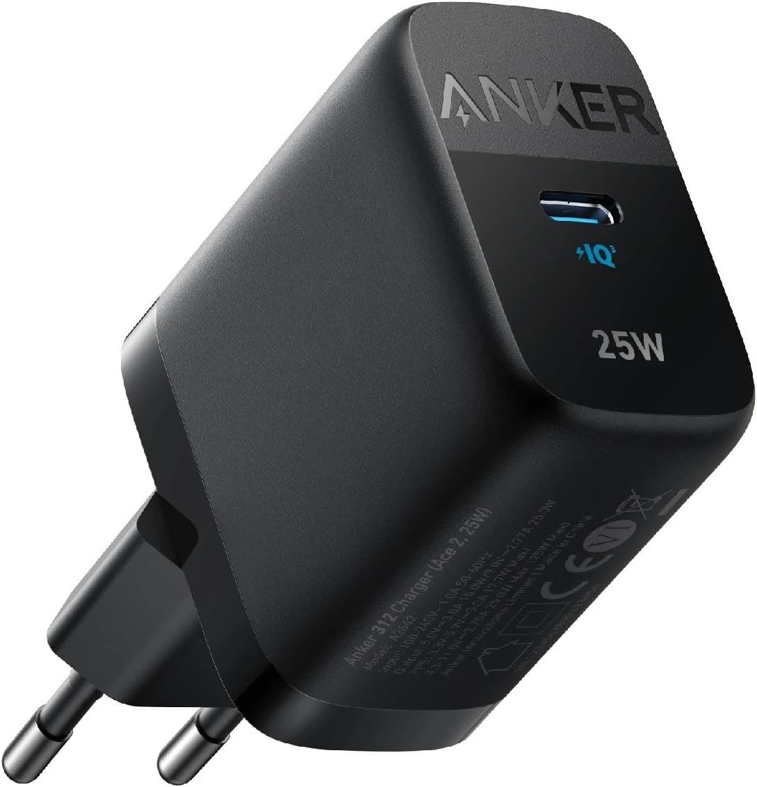 Caricatore da rete Anker 312 Ace, 25W, 1 x USB-C, Nero A2642G11