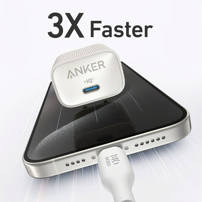 Caricabatterie di rete Anker 511 Nano 4, 30W, 3A, 1 x USB-C, bianco A2337G21 