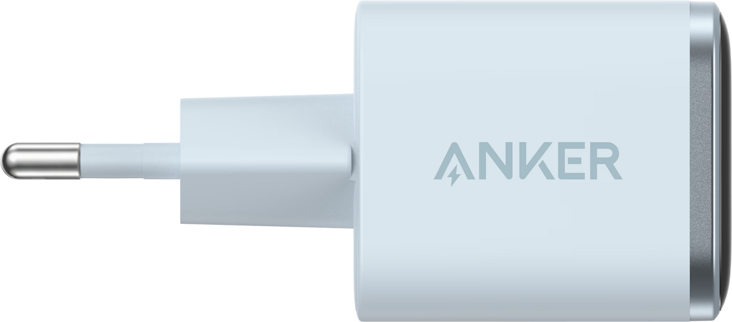 Caricatore da rete Anker Nano Display, 45W, 3A, 1 x USB-C, Blu A121DG31