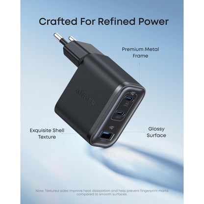Caricabatterie Rete Anker Nano, 70W, 3.5A, 1 x USB-A - 2 x USB-C, Nero A121AL11
