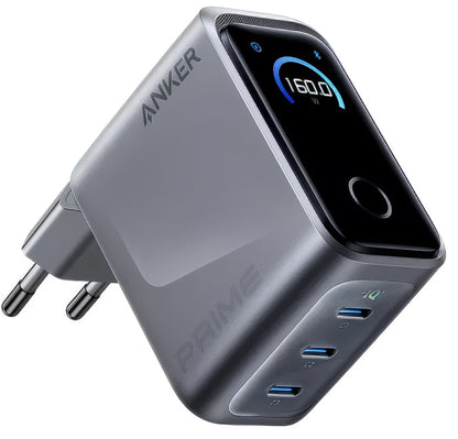 Caricabatterie Rete Anker Prime, 160W, 5.36A, 3 x USB-C, Grigio A2687341