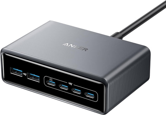 Caricabatterie di rete Anker Prime, 200W, 3A, 2 x USB-A - 4 x USB-C, nero A2683341