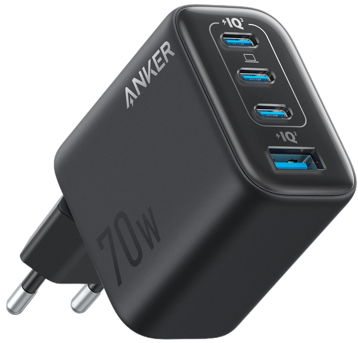 Caricabatterie Retea Anker Zolo, 70W, 3.5A, 1 x USB-A - 3 x USB-C, Nero A121CG11