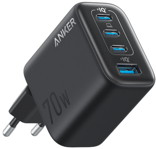 Caricabatterie Retea Anker Zolo, 70W, 3.5A, 1 x USB-A - 3 x USB-C, Nero A121CG11