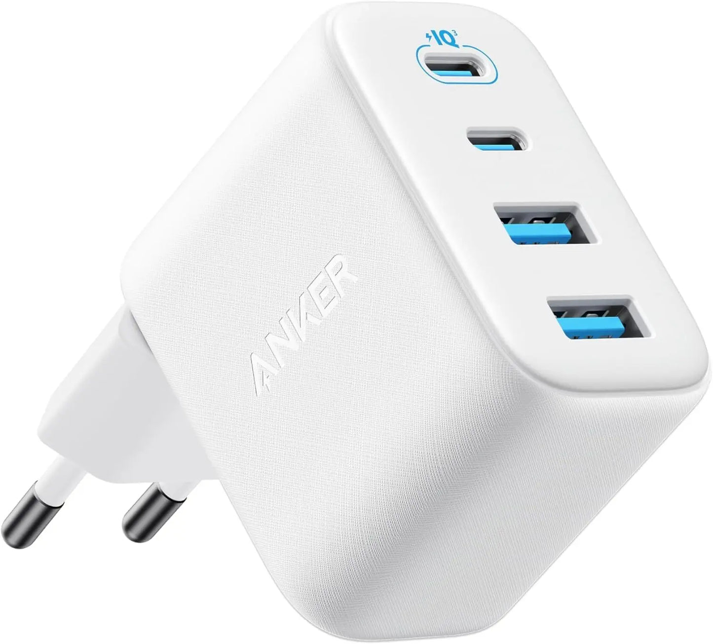 Caricatore da rete Anker Zolo, 50W, 3A, 2 x USB-A - 2 x USB-C, Bianco