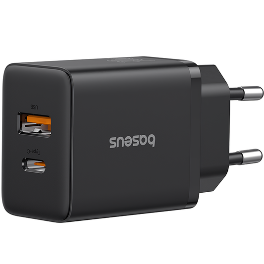 Caricatore di rete Baseus Cube, 20W, 3A, 1 x USB-A - 1 x USB-C, nero P10111403113113-00 