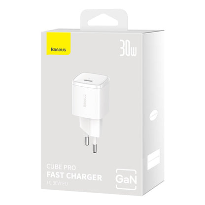 Caricabatterie Rete Baseus Cube Pro, 30W, 3A, 1 x USB-C, Bianco CCXF000302