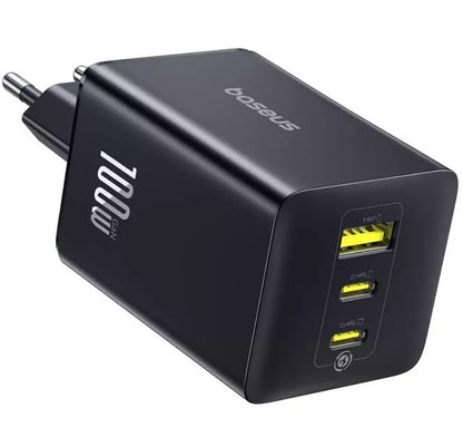 Caricabatterie Rete Baseus EnerFill FE11, 100W, 5A, 1 x USB-A - 2 x USB-C, Grigio P10182102123