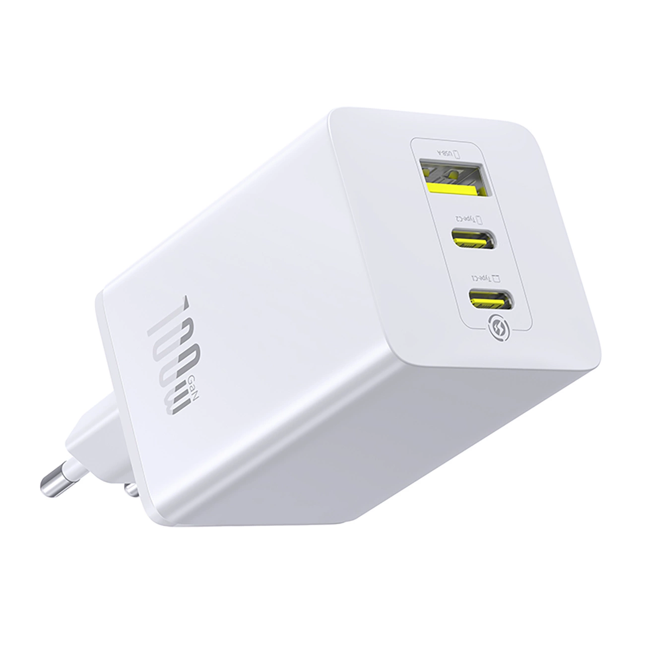 Caricabatterie Rete Baseus EnerFill FE11, 100W, 5A, 1 x USB-A - 2 x USB-C, Bianco P10182102213-00