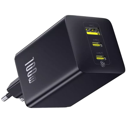 Caricabatterie Rete Baseus EnerFill FE11, 100W, 5A, 1 x USB-A - 2 x USB-C, Grigio P10182102123