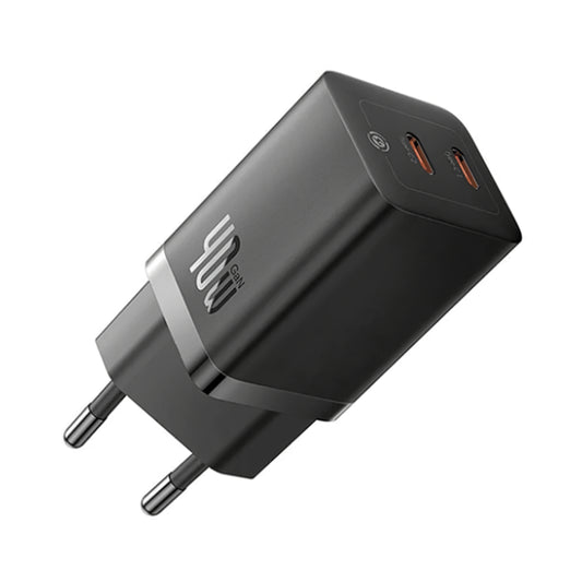 Caricabatterie da Rete Baseus GaN5 Pro, 40W, 3A, 2 x USB-C, Nero CCGP180101