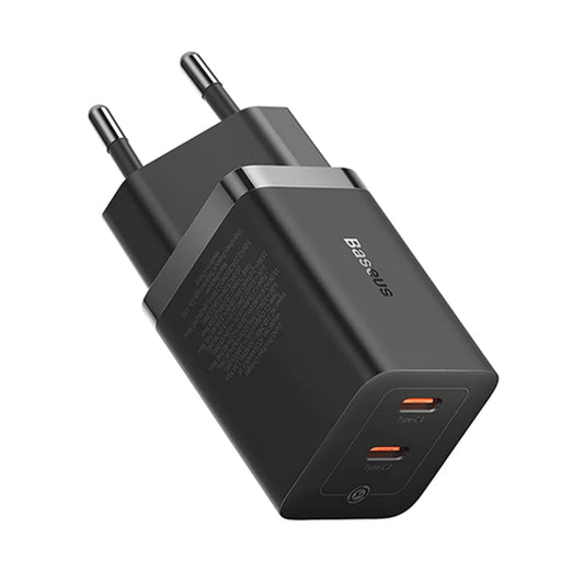 Caricabatterie da Rete Baseus GaN5 Pro, 40W, 3A, 2 x USB-C, Nero CCGP180101