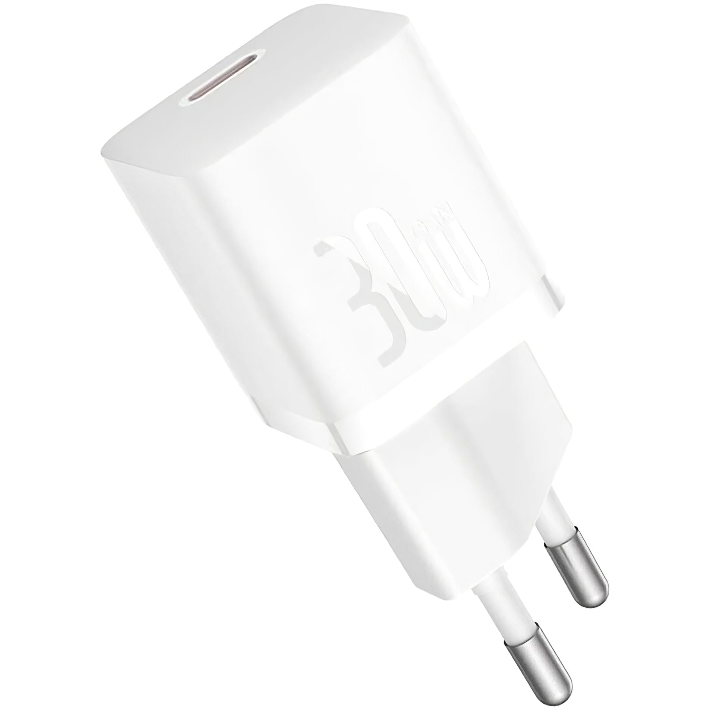 Caricatore di rete Baseus GaN GaN Mini 1C, 30W, 3A, 1 x USB-C, bianco CCGN070502