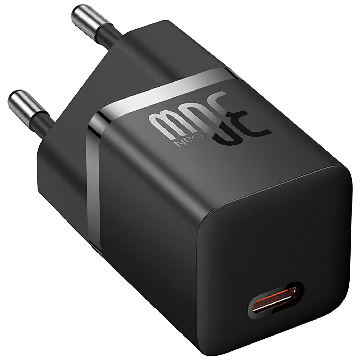 Caricatore di rete Baseus GaN GaN Mini 1C, 30W, 3A, 1 x USB-C, nero CCGN070401