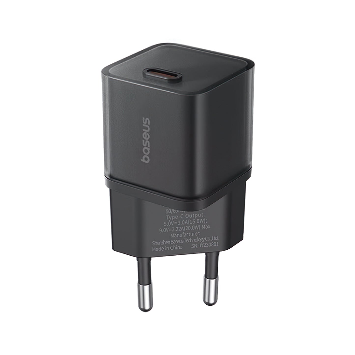 Caricabatterie di rete GaN5S di Baseus, 20W, 3A, 1 x USB-C, nero P10162503113113-00 