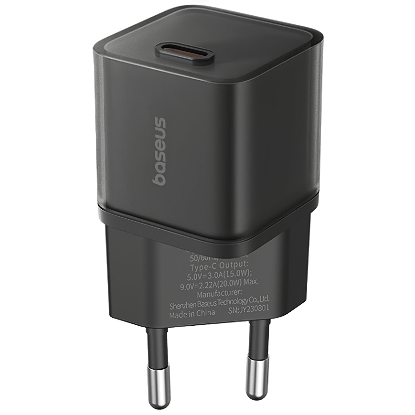 Caricabatterie di rete GaN5S di Baseus, 30W, 3A, 1 x USB-C, nero P10162504113-00 