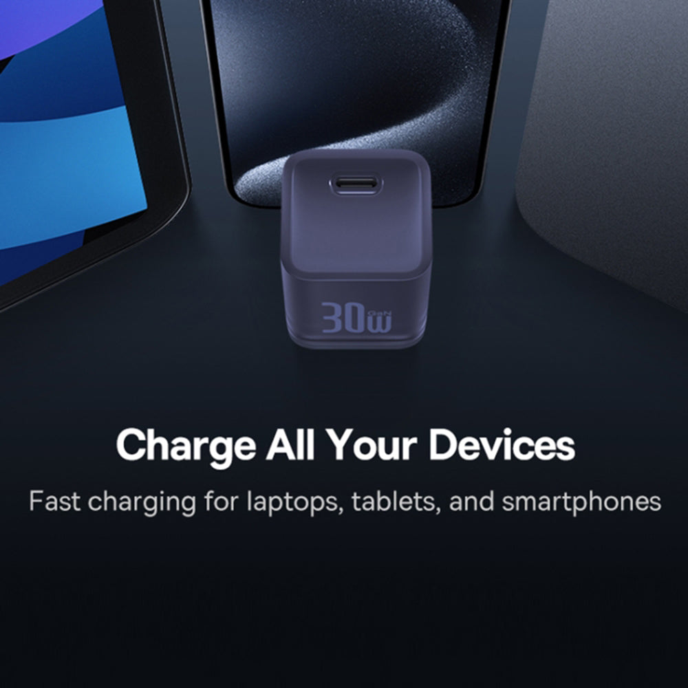 Caricabatterie Rete Baseus GaN5S, 30W, 3A, 1 x USB-C, Viola P10162504523-00