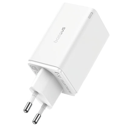 Caricatore di rete Baseus GaN6 Pro, 65W, 3,25A, 2 x USB-A - 2 x USB-C, bianco 