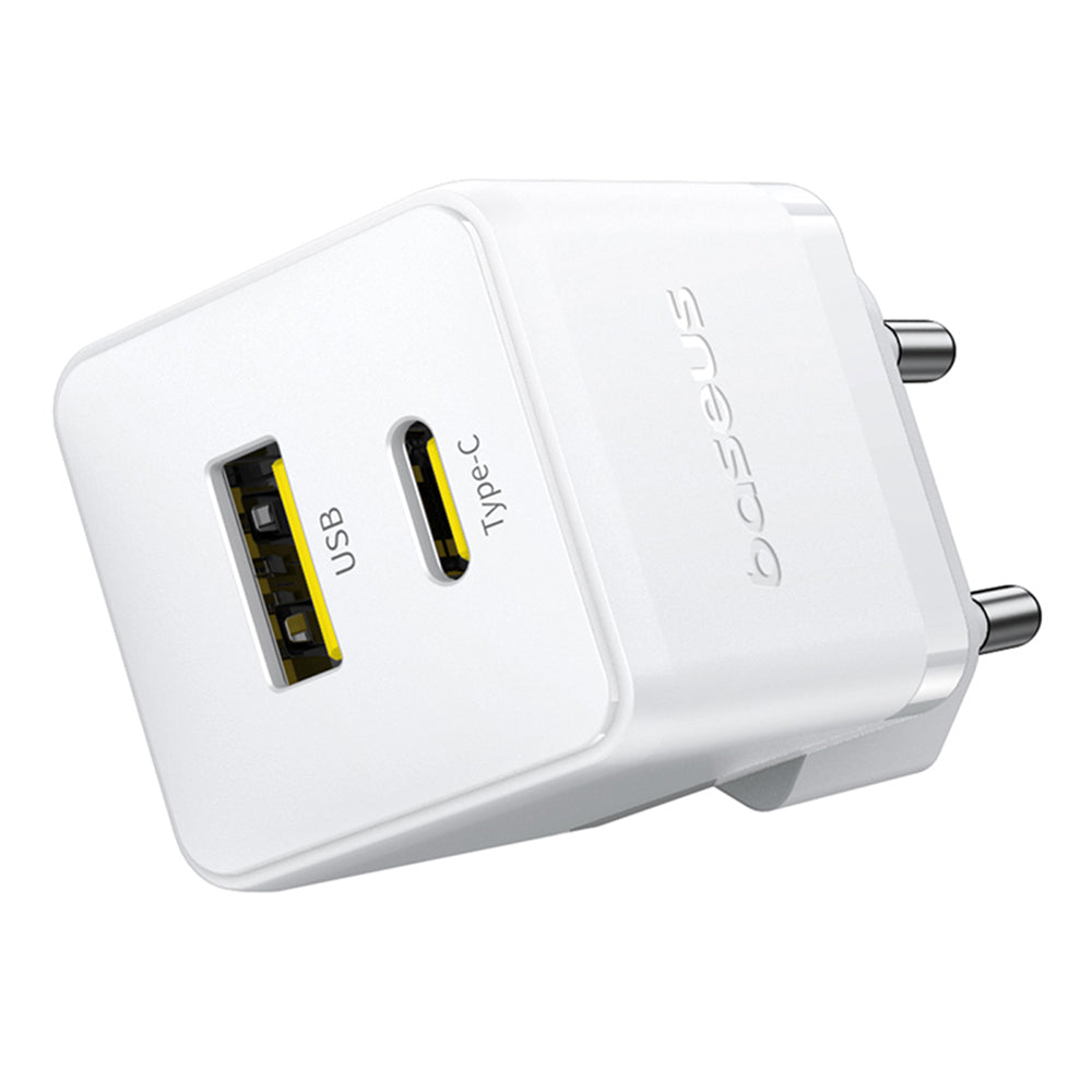 Baseus Palm Network Charger, 30W, 3A, 1 x USB-A - 1 x USB-C, White P1011160A213-00