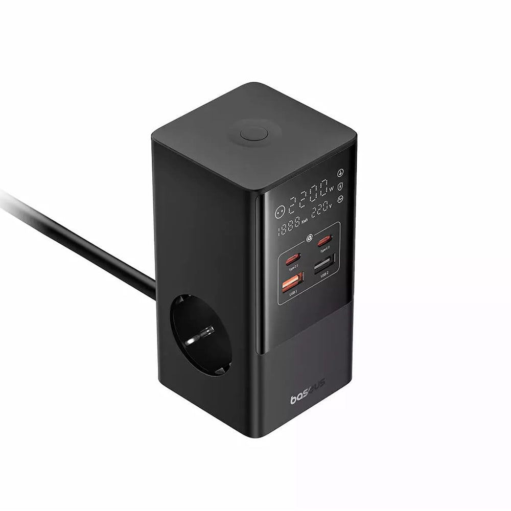 Caricabatterie di rete Baseus PowerCombo, 35W, 5A, 2 x USB-A - 2 x USB-C - 3 x Schuko, nero E00023606113-00 