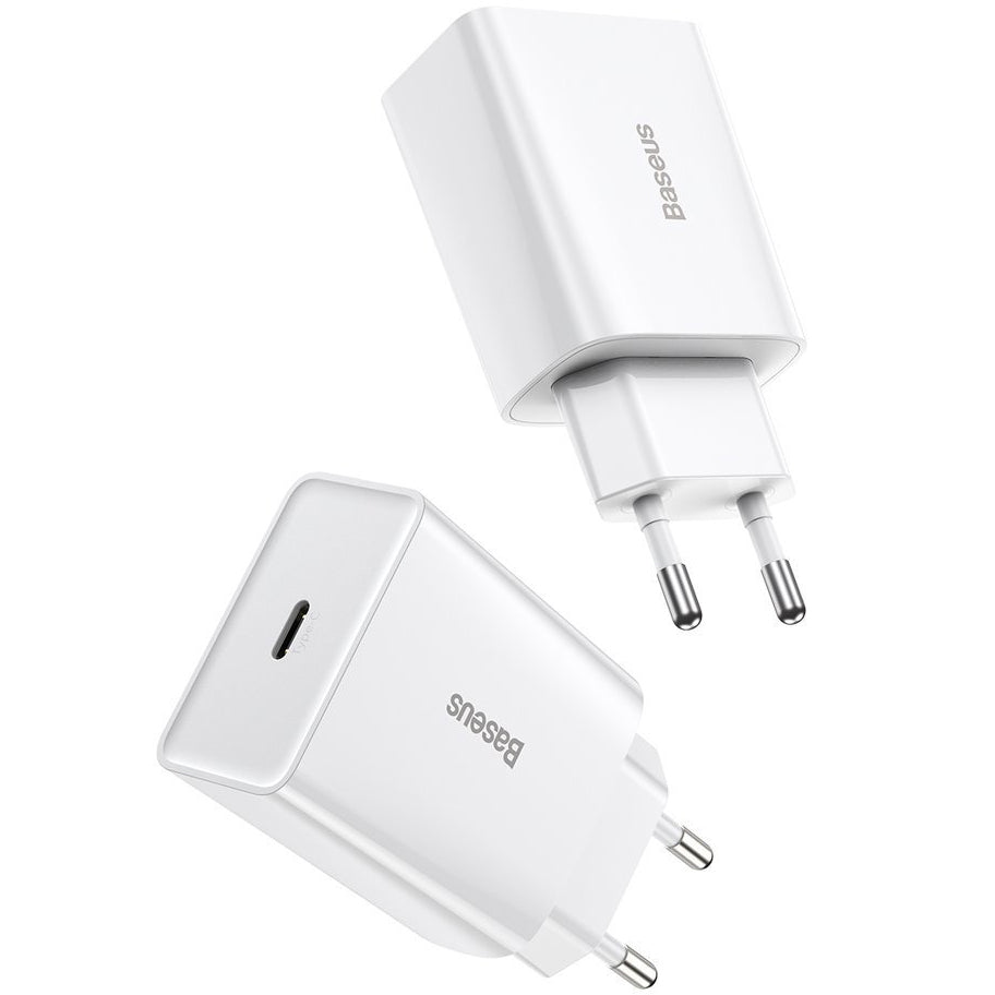 Baseus Speed Mini Network Charger, 20W, 3A, 1 x USB-C, White CCFS-SN02