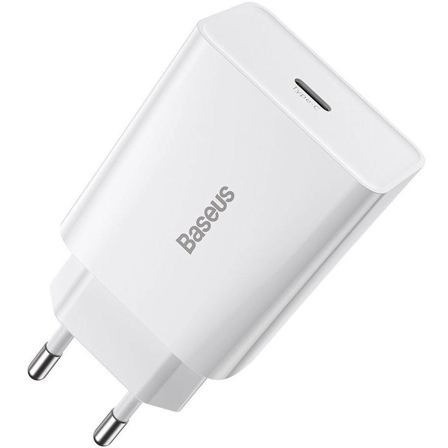 Baseus Speed Mini Network Charger, 20W, 3A, 1 x USB-C, White CCFS-SN02