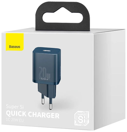 Caricabatterie di rete Baseus Super Si, 20W, 3A, 1 x USB-C, blu CCSUP-B03 