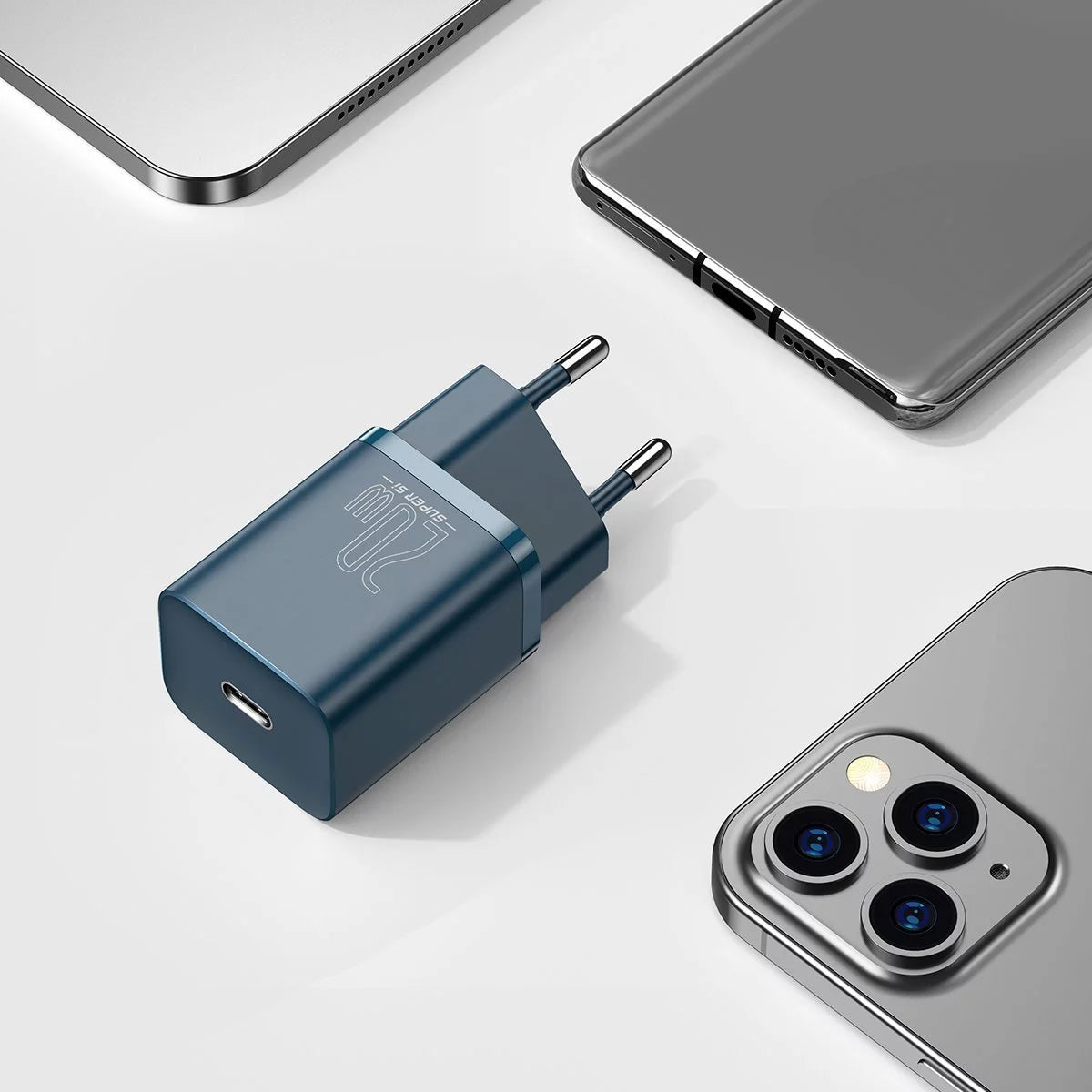 Caricabatterie di rete Baseus Super Si, 20W, 3A, 1 x USB-C, blu CCSUP-B03 