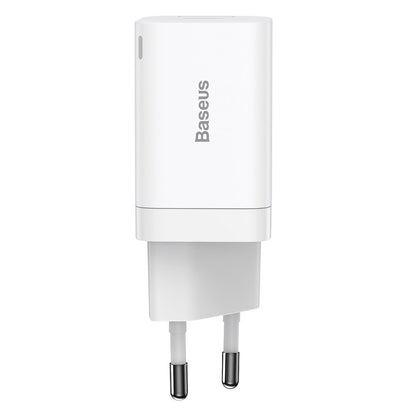 Caricabatterie di rete Baseus Super Si Pro, 30W, 3A, 1 x USB-A - 1 x USB-C, bianco CCSUPP-E02