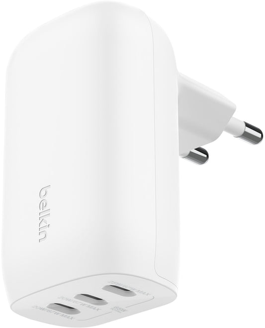 Caricatore da rete Belkin BoostCharge, 67W, 3A, 3 x USB-C, Bianco WCC002vfWH