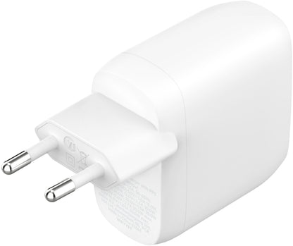 Caricatore da rete Belkin BoostCharge Pro Dual, 60W, 3A, 2 x USB-C, Bianco WCB010vfWH