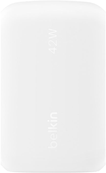 Caricatore da rete Belkin BoostCharge Dual, 42W, 3A, 1 x USB-A - 1 x USB-C, Bianco WCB009vfWH