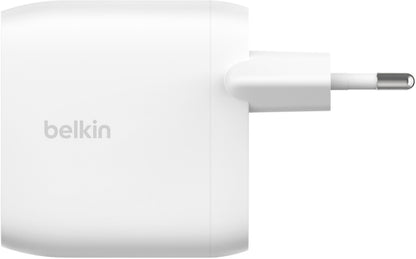 Caricatore da rete Belkin BoostCharge Pro Dual, 60W, 3A, 2 x USB-C, Bianco WCB010vfWH
