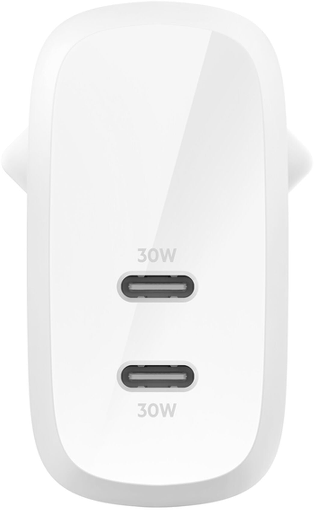 Caricatore da rete Belkin BoostCharge Pro Dual, 60W, 3A, 2 x USB-C, Bianco WCB010vfWH