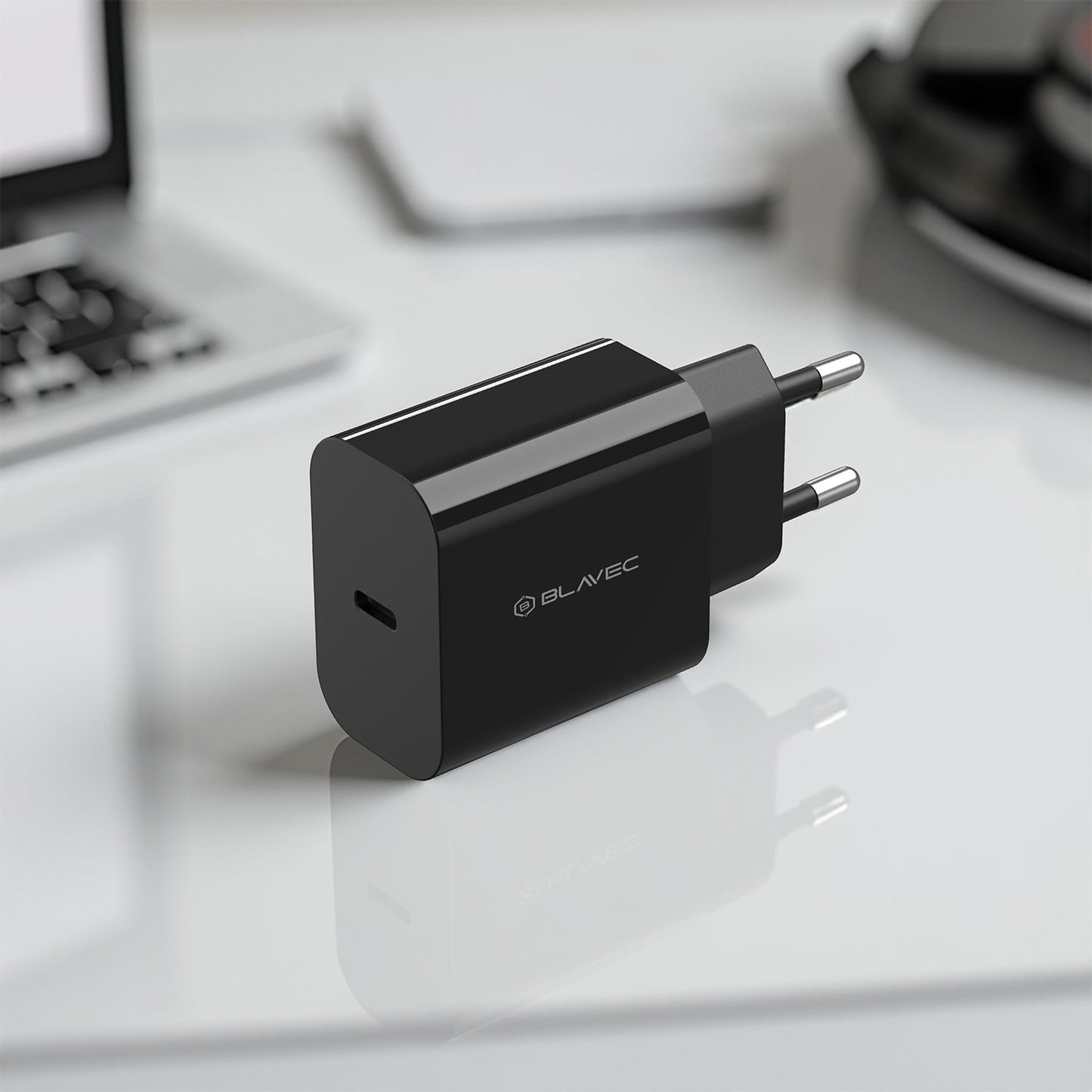 Caricabatterie Retea Blavec BC-7, 45W, 3A, 1 x USB-C, Nero