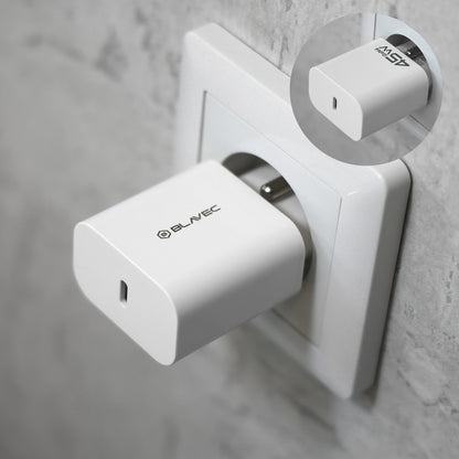 Caricabatterie Rete Blavec BC-7, 45W, 3A, 1 x USB-C, Bianco