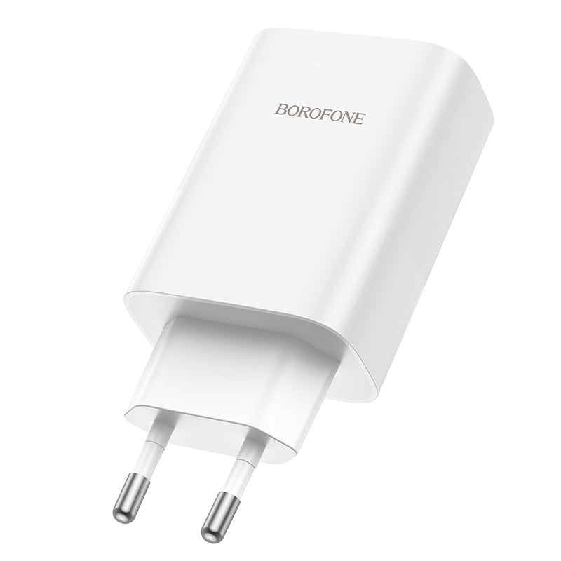 Caricabatterie di rete Borofone BN10, 65W, 5A, 1 x USB-A - 1 x USB-C, bianco 