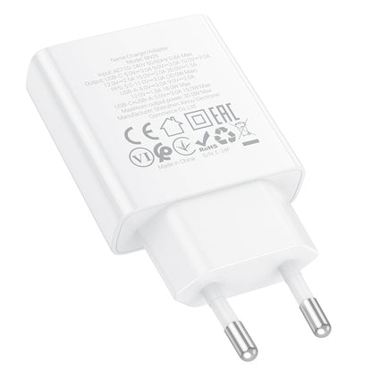 Caricatore di rete Borofone BN25 Wish, 30W, 3A, 1 x USB-A - 1 x USB-C, bianco 