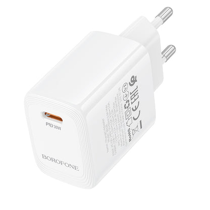 Caricabatterie Retea Borofone BN28 Fuente, 30W, 3A, 1 x USB-C, Bianco