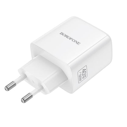 Borofone BN33 Fuente Network Charger, 40W, 1 x USB-C, White