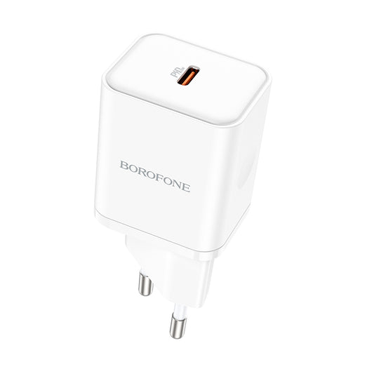 Borofone BN6 Field Network Charger, 20W, 3A, 1 x USB-C, White